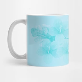 Tropical Light Blue Hibiscus Flower Mug